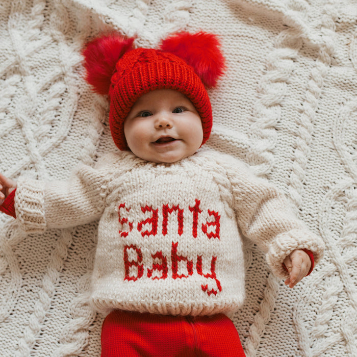 Huggalugs - Santa Baby Crew Neck Sweater Baby & Toddler: 18-24 months