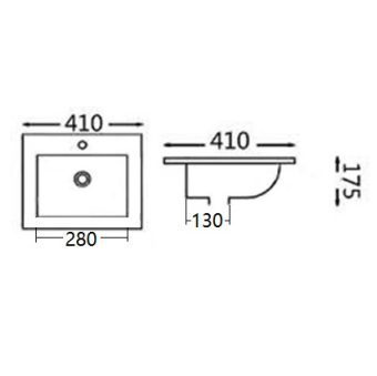 Insert Basin 410*410*175mm