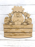 Lamb with Eggs Slot Insert for Interchangeable bases DIY Kit