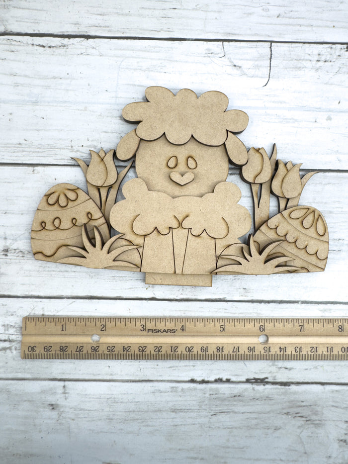 Lamb with Eggs Slot Insert for Interchangeable bases DIY Kit