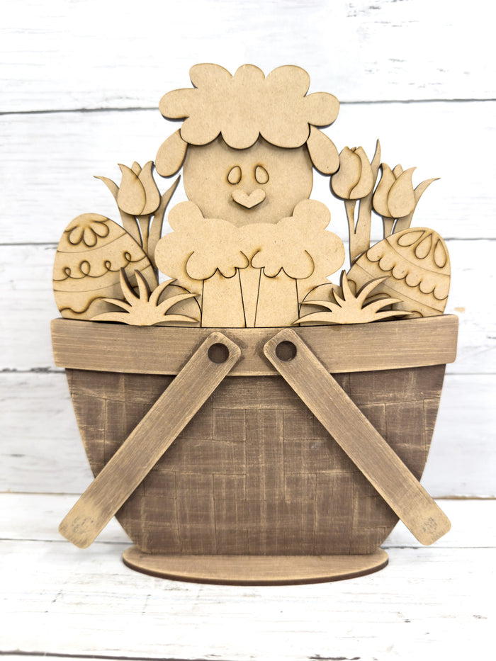 Lamb with Eggs Slot Insert for Interchangeable bases DIY Kit