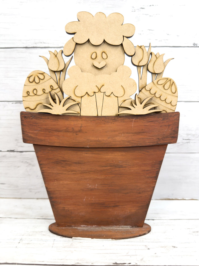 Lamb with Eggs Slot Insert for Interchangeable bases DIY Kit