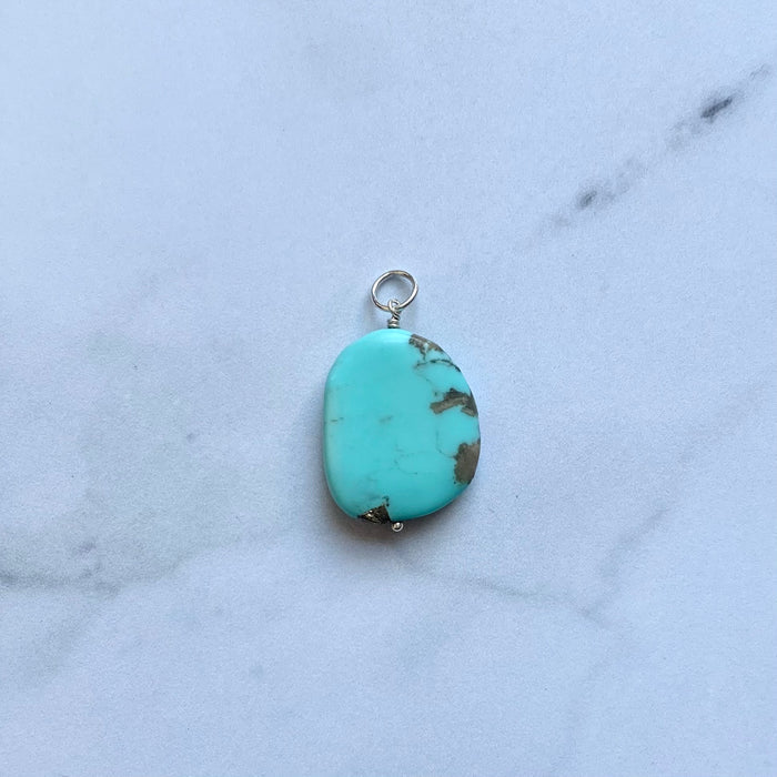 Large Chunky Turquoise Pendant