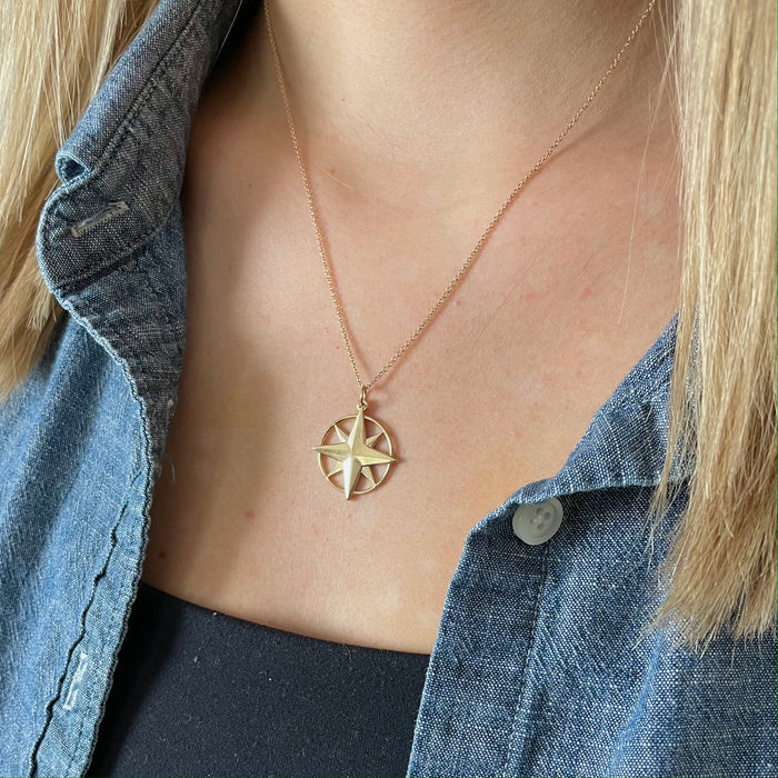 Large Compass Rose Charm