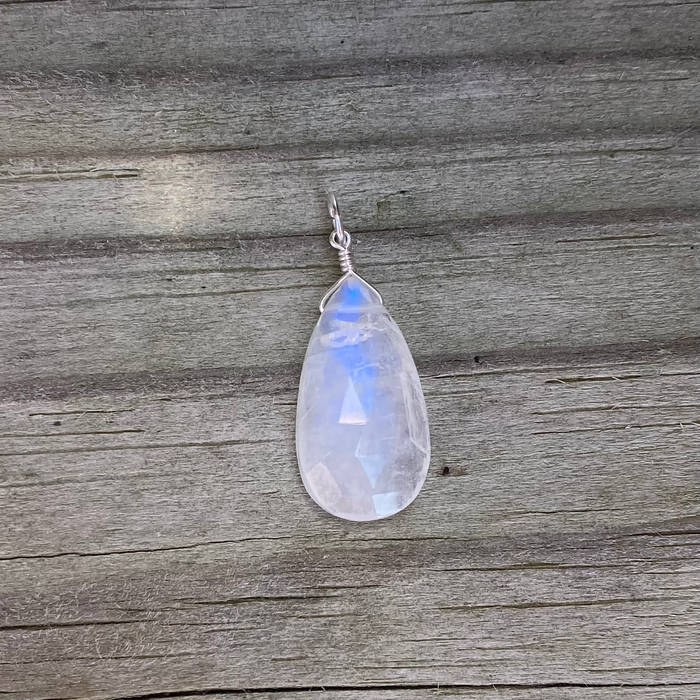 Large Pear Shaped Moonstone Pendant
