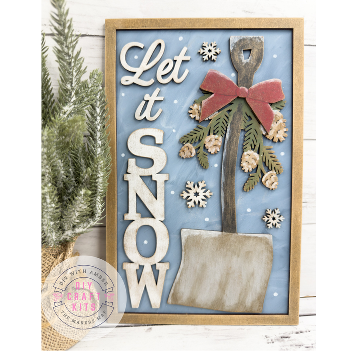 Let it Snow Framed Sign DIY Craft Kit
