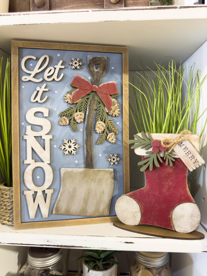 Let it Snow Framed Sign DIY Craft Kit