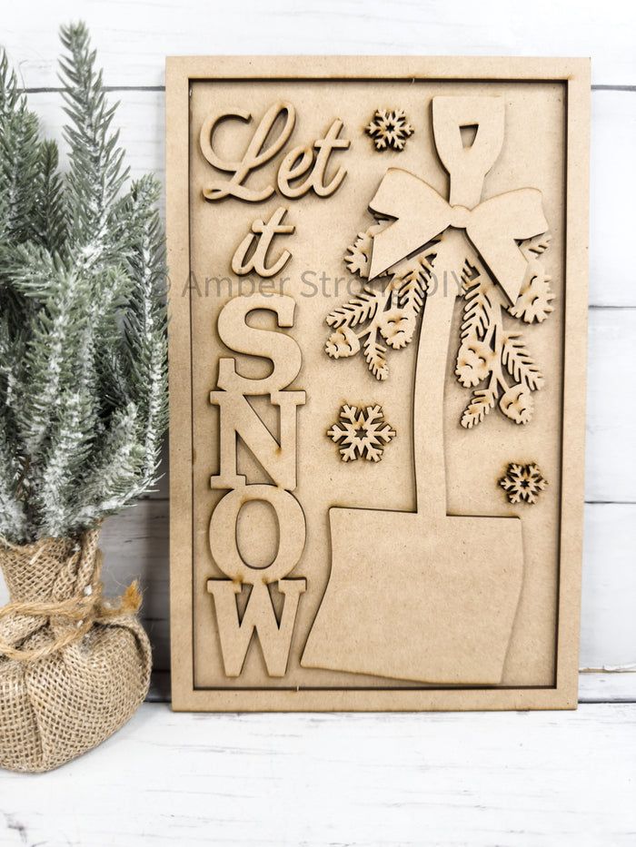 Let it Snow Framed Sign DIY Craft Kit