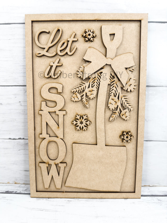 Let it Snow Framed Sign DIY Craft Kit