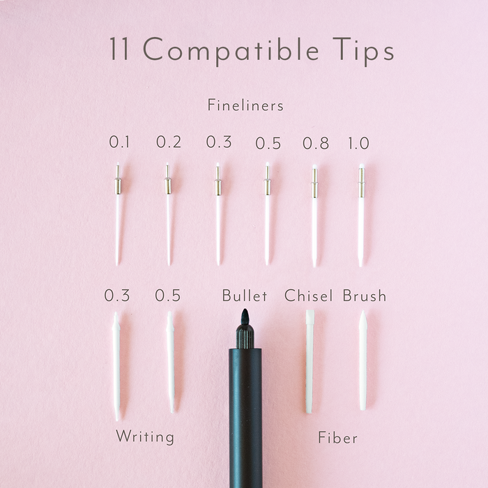 Lumos Pro Single | Refillable Multi-Tip Pen | Ivy