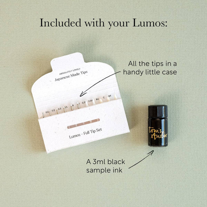 Lumos Pro Single | Refillable Multi-Tip Pen | Matte Black