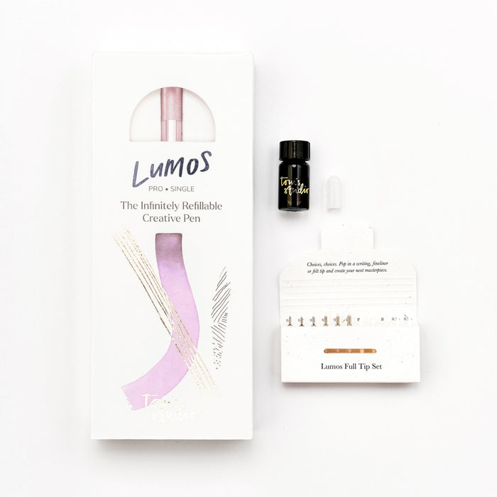 Lumos Pro Single | Refillable Multi-Tip Pen | Matte Clementine