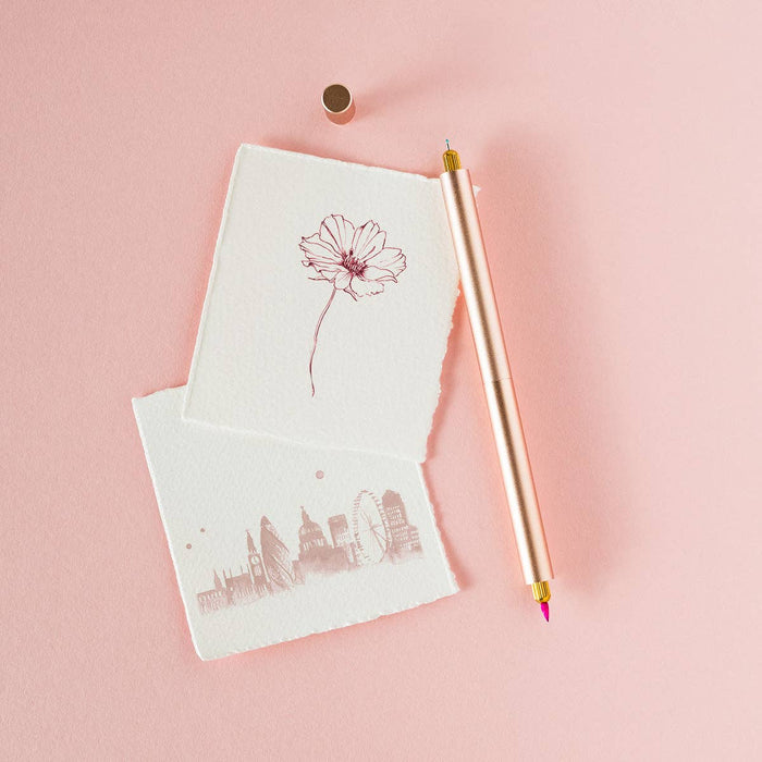 Lumos Pro Single | Refillable Multi-Tip Pen | Rose Gold