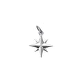 Medium Compass Rose Charm with Diamond
