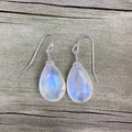 Medium Pear Shaped Moonstone Earrings