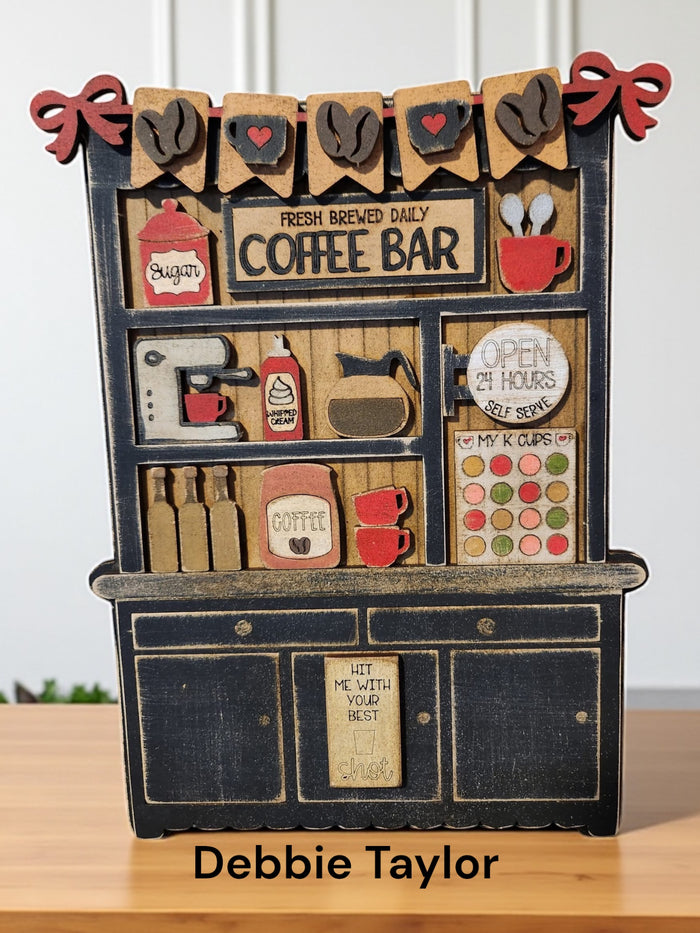 Mini Coffee Bar Hutch DIY Craft Kit