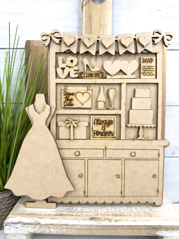 Mini Wedding Hutch DIY Craft Kit