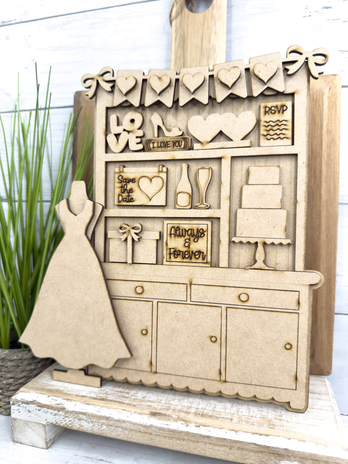 Mini Wedding Hutch DIY Craft Kit