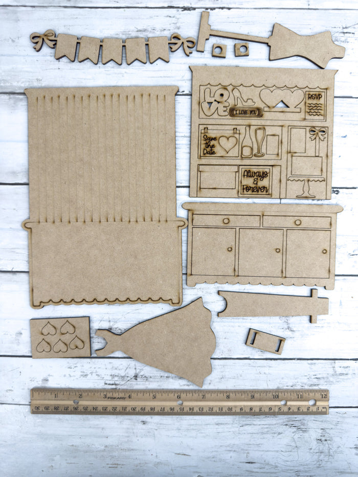 Mini Wedding Hutch DIY Craft Kit