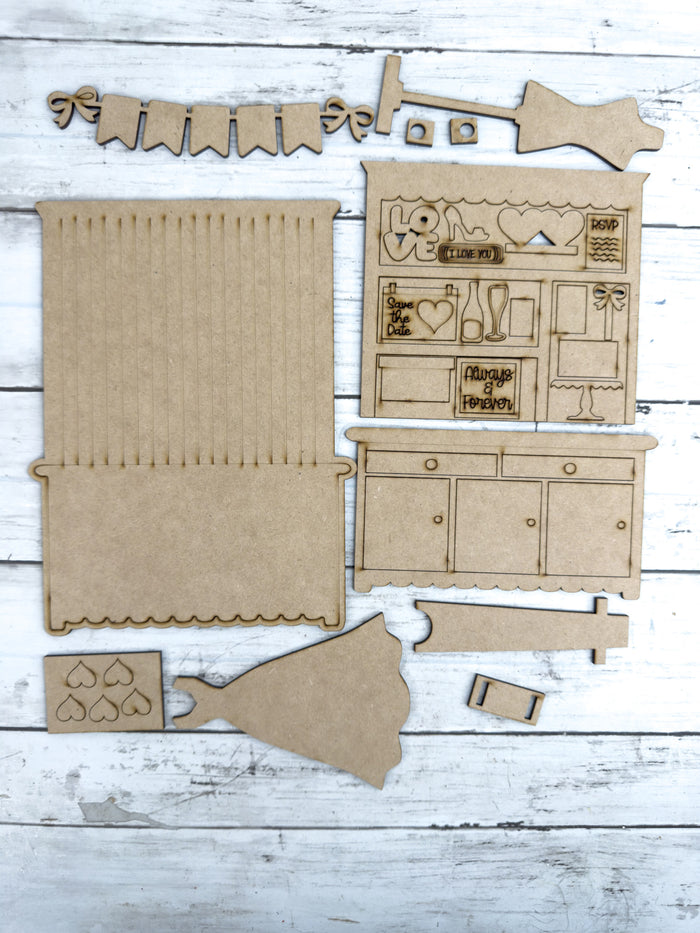 Mini Wedding Hutch DIY Craft Kit