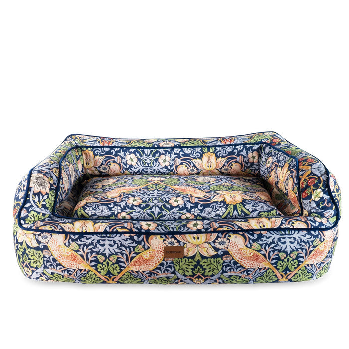 Morris & Co Strawberry Thief Dark Blue Dog Sofa Bed