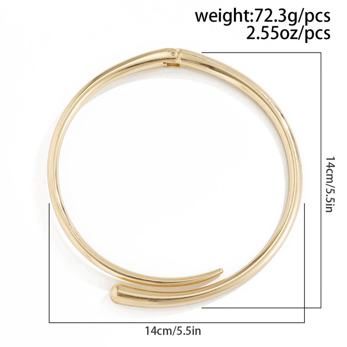 N2591 - Elegant Gold Collar Necklace