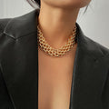 N2618 - Elegant Gold Chain Necklace