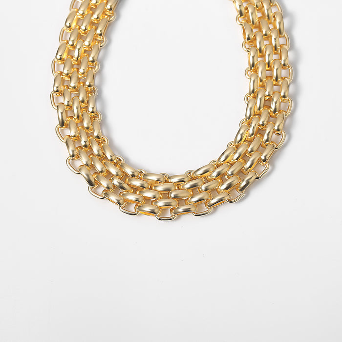N2618 - Elegant Gold Chain Necklace