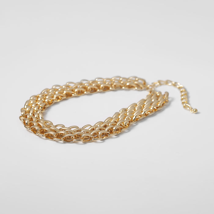 N2618 - Elegant Gold Chain Necklace