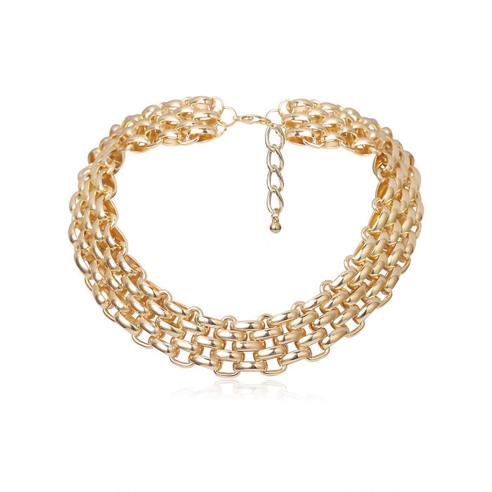 N2618 - Elegant Gold Chain Necklace