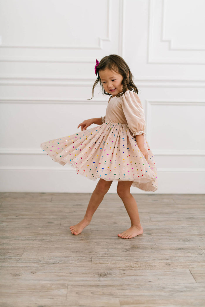 Ollie Jay - Diana Dress in Confetti Cream: 3t