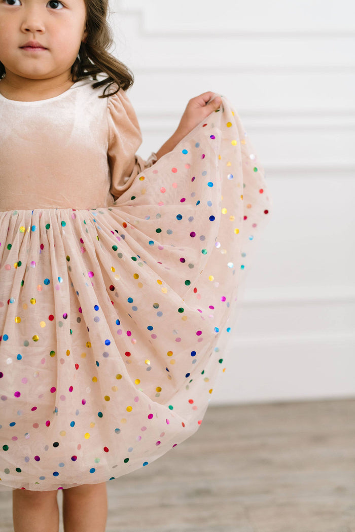 Ollie Jay - Diana Dress in Confetti Cream: 3t