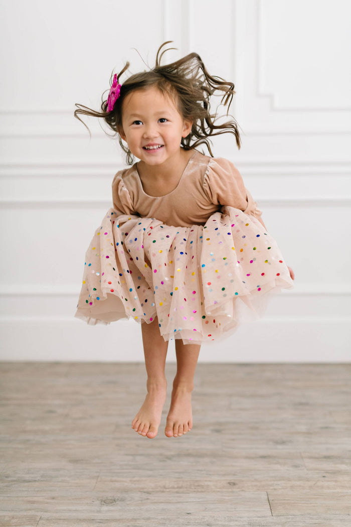 Ollie Jay - Diana Dress in Confetti Cream: 3t
