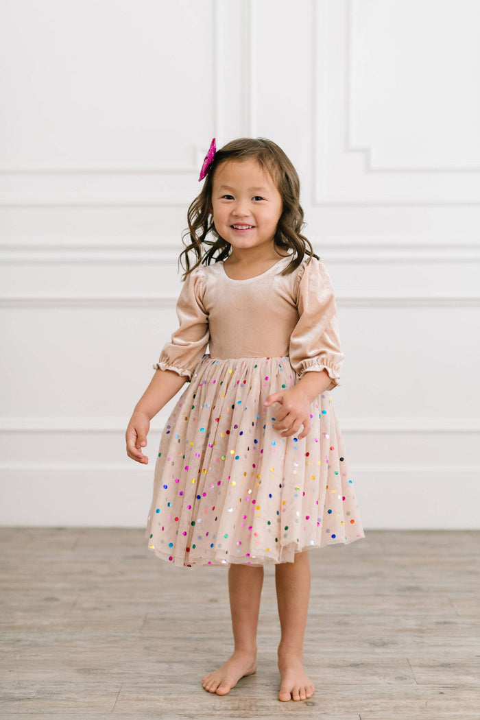 Ollie Jay - Diana Dress in Confetti Cream: 3t