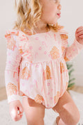 Ollie Jay - Leah Romper in Gingerbread | Baby Bubble | Christmas: 12/18m