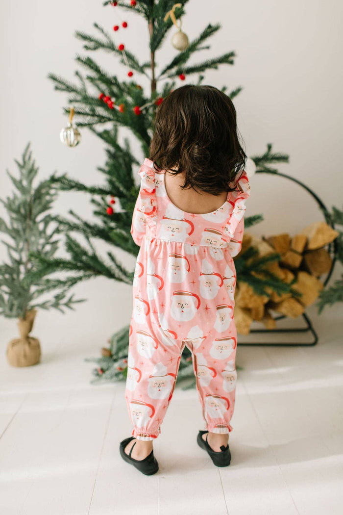 Ollie Jay - Mabel Romper in Santa Cocoa | Baby Christmas Clothing: 2T