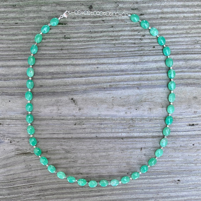 Oval Gemstone Necklace