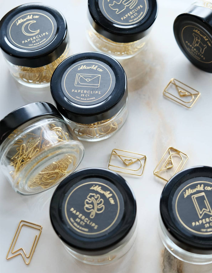 Paper Clips (Jar of 25) | Gold Plated Hand