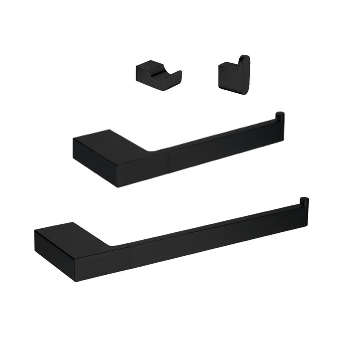 Premium Bathroom Hardware Collection Matte Black (4-Piece)