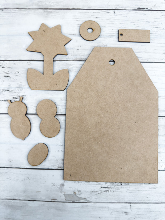 Primitive Flower and Bee TAG DIY Kit