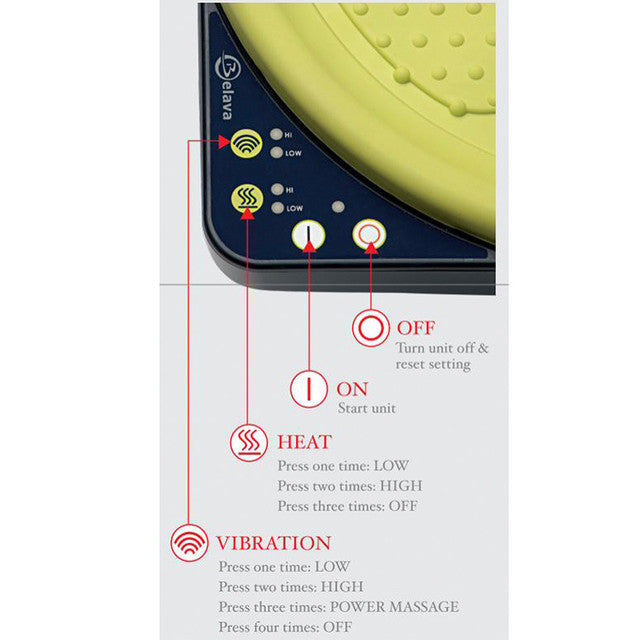 Pro Foot Massager in Lime-Yellow w/ Heat & Vibration Belava