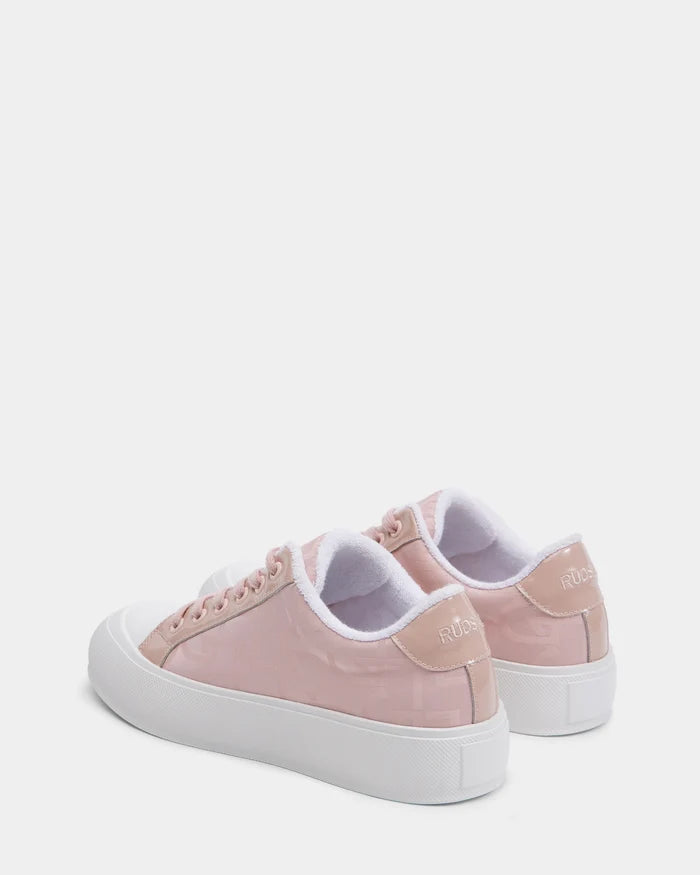 A pair of Rudsak RIMA - 8225001 Blush Pattern women’s platform sneakers in light pink with white soles and inner lining, shown from the back and side on a plain white background. The RUDSAK brand name appears on the heels.