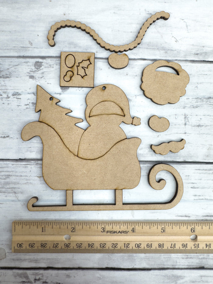 Santa Sleigh Ornament DIY Kit