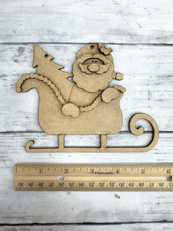 Santa Sleigh Ornament DIY Kit