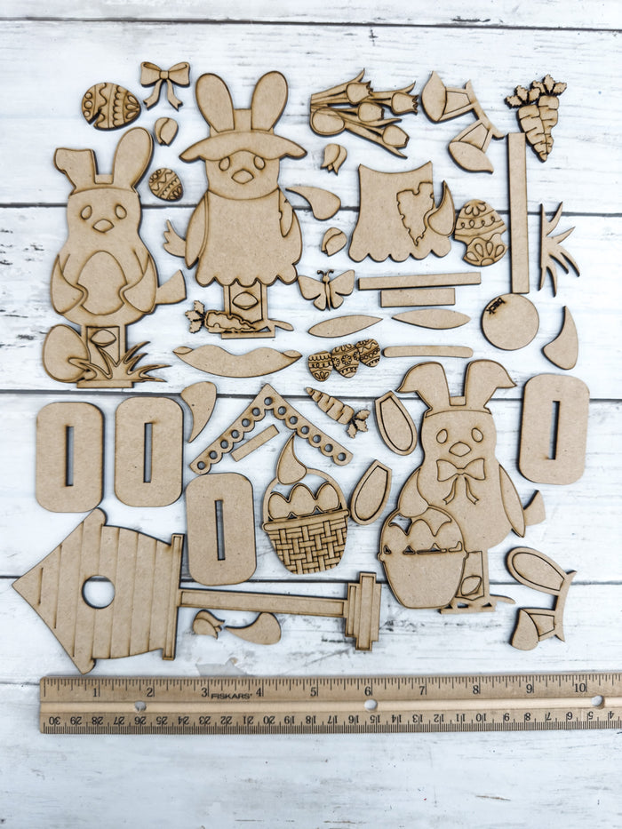 Set of Easter Birdies and Birdhouse DIY Craft Kit