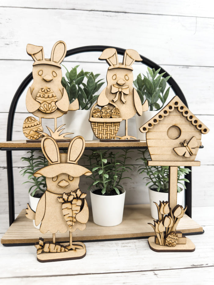 Set of Easter Birdies and Birdhouse DIY Craft Kit
