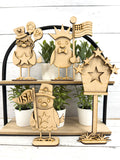 Set of Patriotic Birdies and Birdhouse DIY Craft Kit