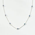 Small Gray Pearl Station Necklace