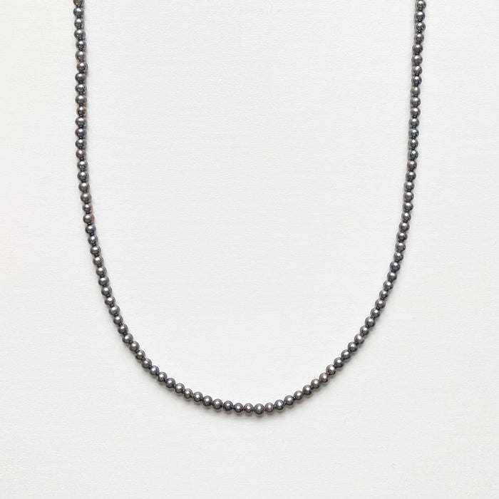 Small Round Dark Gray Pearl Strand