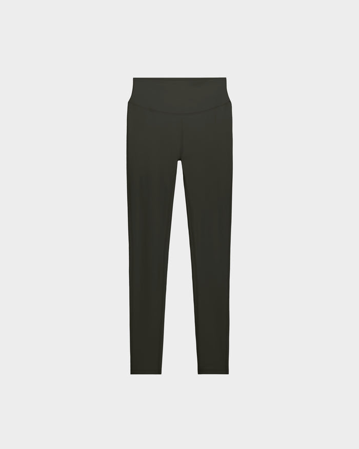 Dark Olive high-waisted, full-length SONOMA leggings (Rudsak - 8525071) displayed on a white background, perfect as versatile workout leggings for any fitness routine.